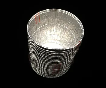 

B207foil cups, round egg tarts, tin paper bowls, aluminum foil tarts, bottom tray, egg tarts, 125pcs aluminum foil moulds