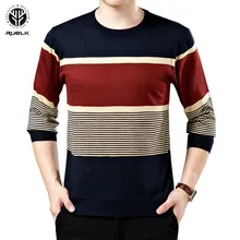 RUELK рваные полосатые вязаные свитера для мужчин хип хоп отверстие Повседневный пуловер, свитер для мужчин модные свободные свитера с длинными рукавами красный черный