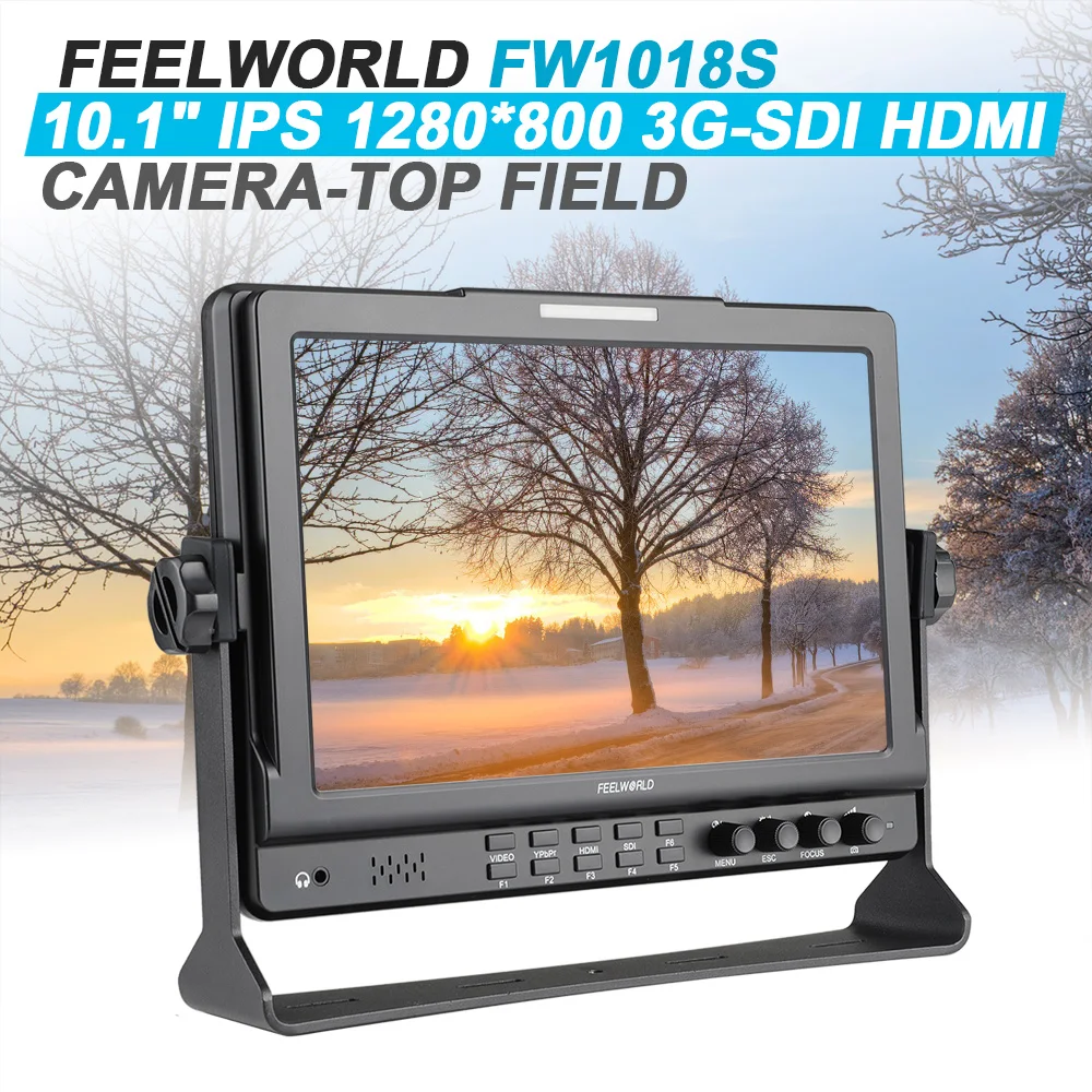 

Original Feelworld FW1018S SDI 10.1" IPS DSLR Camera Monitor 1280*800 3G-SDI HDMI Camera-Top Field Monitor P0025551