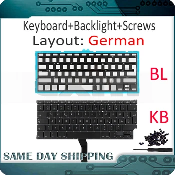 

New for Apple Macbook Air 13" A1369 A1466 German Germany DE GR Keyboard with Backlight Backlight 2011 2012 2013 2014 2015 2017