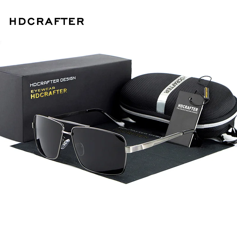 Мужские солнцезащитные очки с поляризацией в металлической оправе|brand eyewear|designer