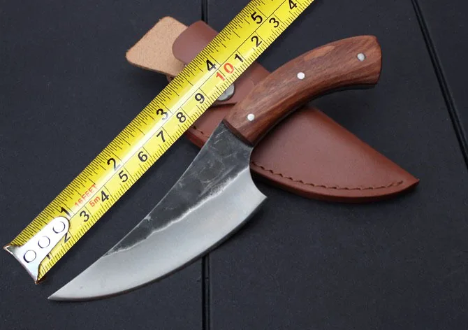 Ручной Молот классические охотничьи ножи, с высоким содержанием углерода Сталь лезвия палисандр ручки кемпинг Ножи
