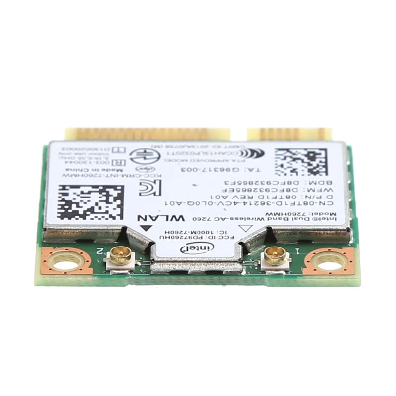 876M Dual Band 2.4+5G Bluetooth V4.0 Wifi Wireless Mini PCI-Express Card For Intel 7260 AC For DELL 7260HMW