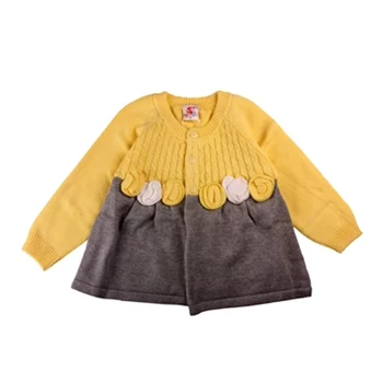 

Pre-Embroidered Roses Lovely Little Princess Girl's Children's Clothing Winter New Leisure Style Stitching Color Children's Clot