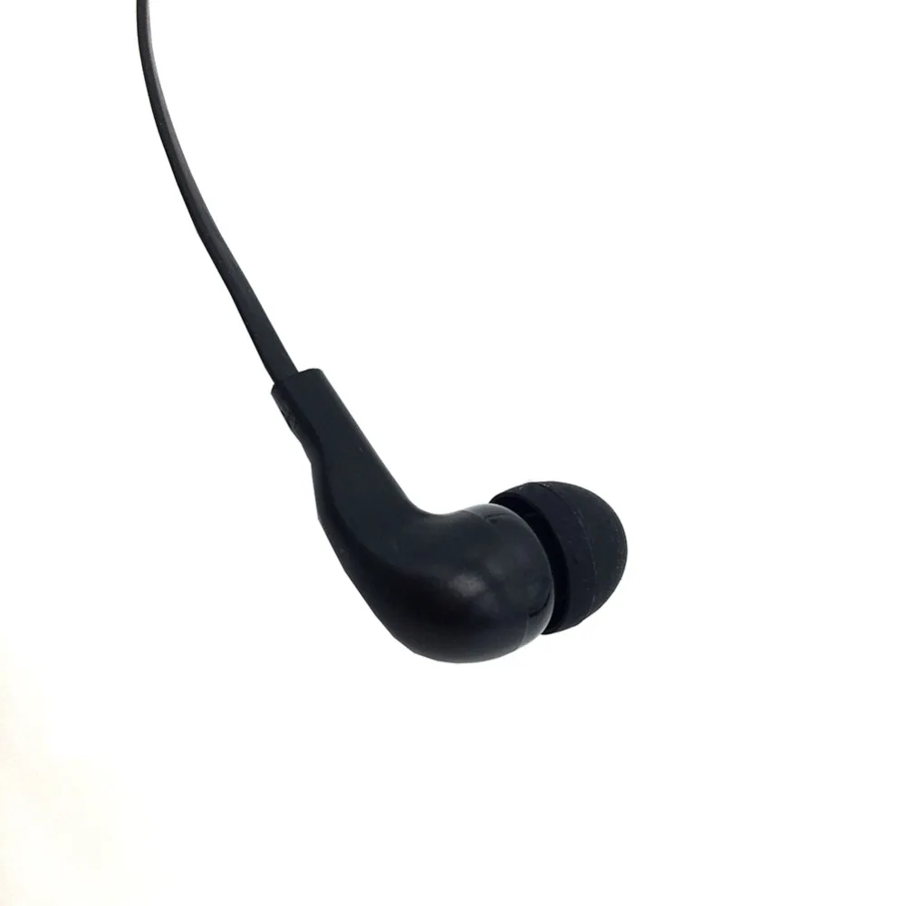 10X colorful walkie talkie earbud in-ear style flat wire earpiece with push to button (ptt) mic.  one wire earphone headset (3)