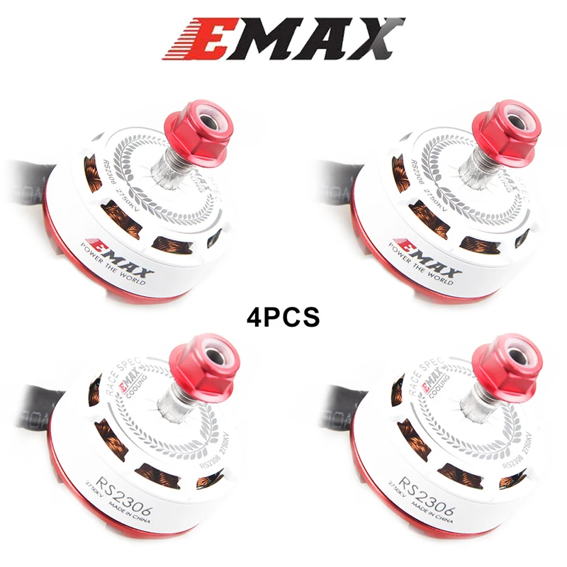 

4PCS/lot Emax RS2306 White Edition 2400KV 2750KV 3-4S Racing Brushess Motor For FPV Racing RC drone