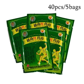 

40pcs Vietnam Red Tiger Balm Patch Meridians Relief Patch for Body Muscle Relieving Pain