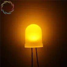 20 шт 10 мм круглые верхние рассеянные, желтые светодиоды 10 мм ультра яркие излучающие диоды лампы электронные компоненты высокого качества Горячая