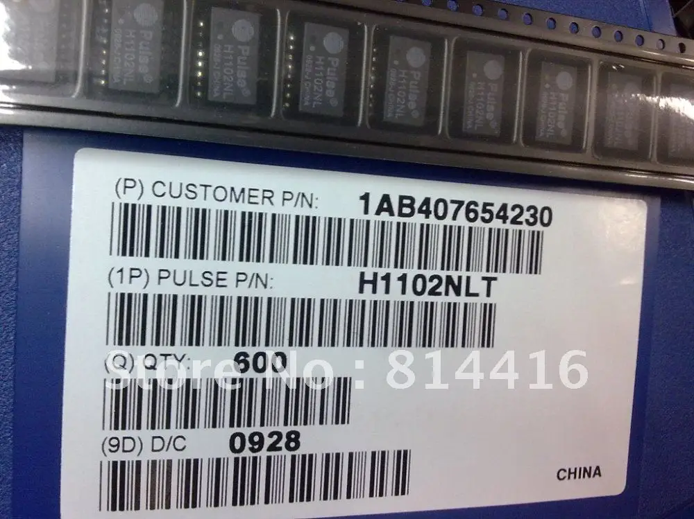 H1102NLT 100% новый с верхней частью в виде крыльев IC XFRMR Магнитный 1 порт 1:1 10/100 H1102NL|ic