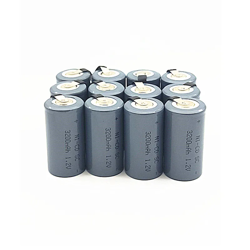 Для инструментов батарея 12 шт./лот SC батарея перезаряжаемая NI-CD 1,2 в 3200 мАч батарея sc ni-cd батареи