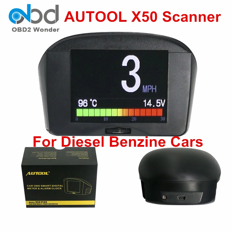 Best Price Autool X50 Plus Smart Digital Car OBD Scanner For Benzine Diesel Cars Early Alarm