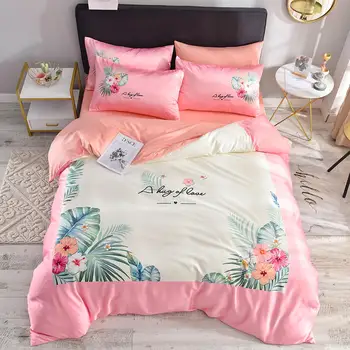 

Home Textile plants Bedding Sets pink Beddingset Bed Linen Duvet Cover Bed Sheet/fitted sheet Pillowcase/bed Sets