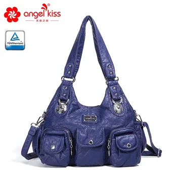 

Hand Bags PU Leather Concise Shoulder Bag Large Capacity Soft Surface Hobos casual