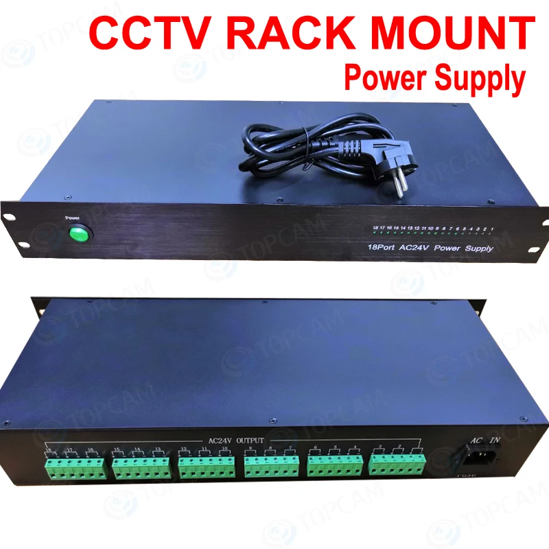 18 Channel Power Supply Input AC110 / 220V; Output AC24V 20A 24V CCTV