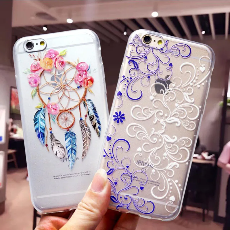 Patterned Case For Iphone 8 7 XS MAX Cover Silicone TPU Matte Cases XR Plus 6 6S Fundas |