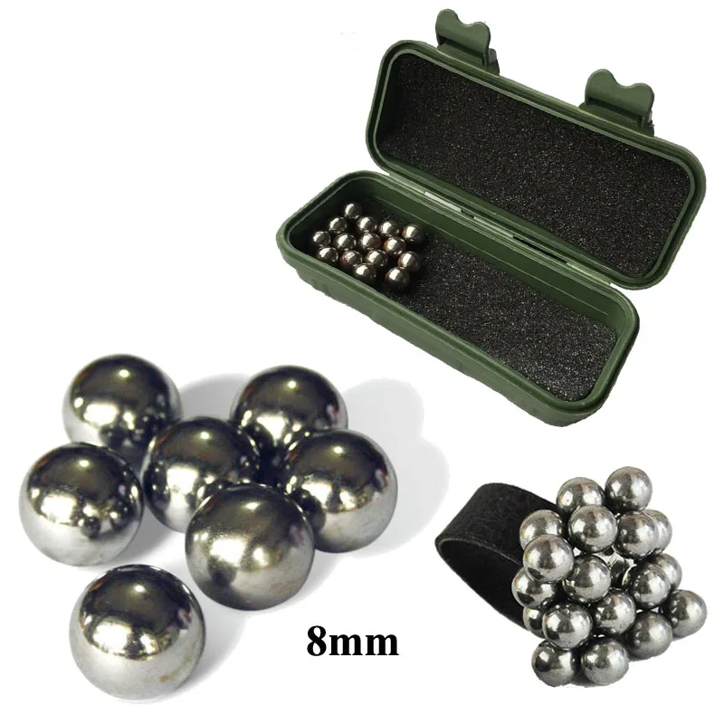 

Smart Kingfisher Pack of 50 Steel Ammo Ball Fishing Hunting Shooting Slingshot catapult Plastic Box