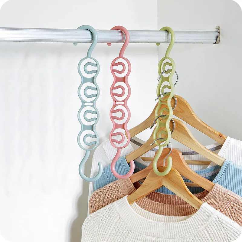

Urijk Plastic Scarf Hangers For Clothes Circle Clothes Hanger Sundries Drying Holder Layer Storage Rack Wardrobe Multifunction