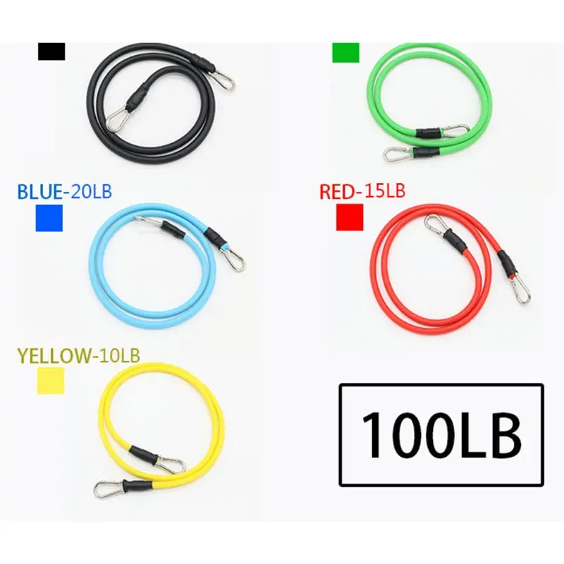 

11 Pcs Resistance Band Set Workout Exercise Strap Door Anchor Handle Strength Training Home Gym Workouts Sports Accessory