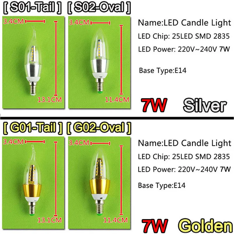 Алюминиевый Velas Lampara светодиодный E14 Светодиодный светильник 7 Вт 9 Вт Светодиодный светильник 220 В Золотой Серебряный холодный теплый белый ампул лампадина кандела