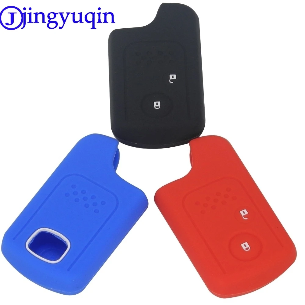 Jingyuqin 10 шт. 2 пуговицы автомобиль-Стайлинг Smart Key чехол Protect Для Honda Accord Fit Crv Civic 2006 2011 2013 2014 2015