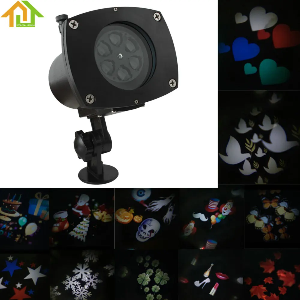 

OriGlam Christmas Projector Light Replaceable Lens 12 Colorful Patterns Night Lamp Halloween Birthday Wedding Decoration Lamp