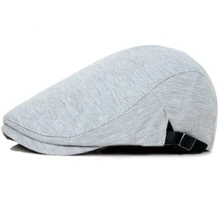 HT760 винтажный хлопковый мужской берет кепка Повседневная плоская кепи сплошной цвет Женская кепка простая киоск драйвер фуражки для женщин