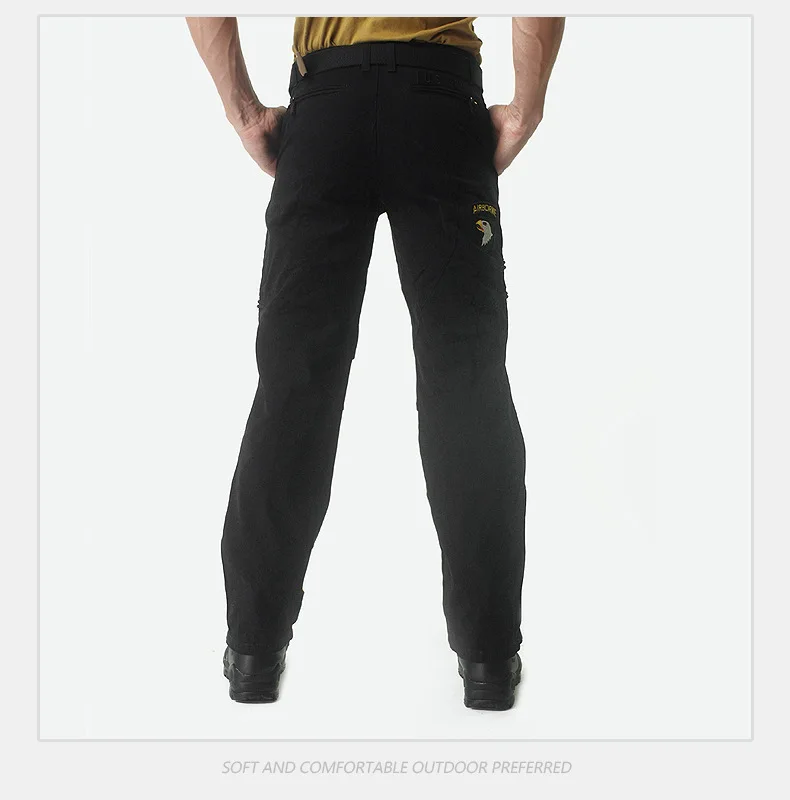 Летние военно-тактические брюки-карго Для мужчин несколько карман боевой военный брюки Тонкий хлопок карман повседневные штаны Костюмы