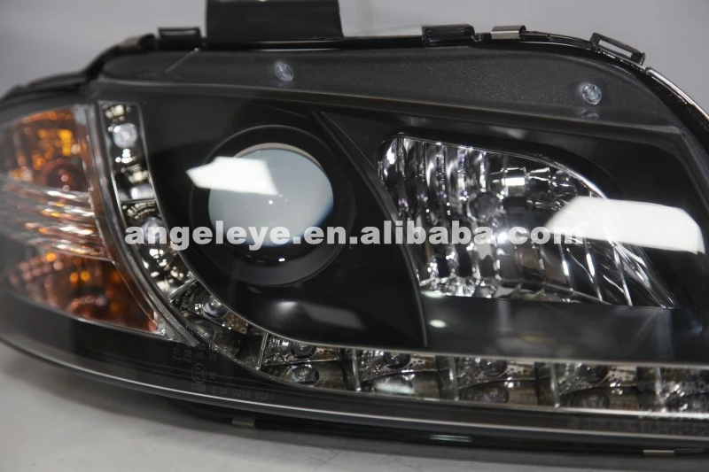 Для Audi A3 светодиодный головной свет с объектив проектора 2003-2007 год SN черный Корпус SN