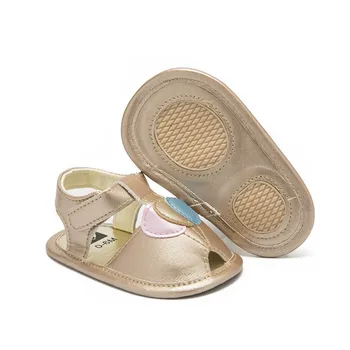 

WEIXINBUY Cute 2019 Summer Babys Girl Soft Sole Shoes Infant Toddler PU Beach First Walker Toddler Shoes Babys Shoes