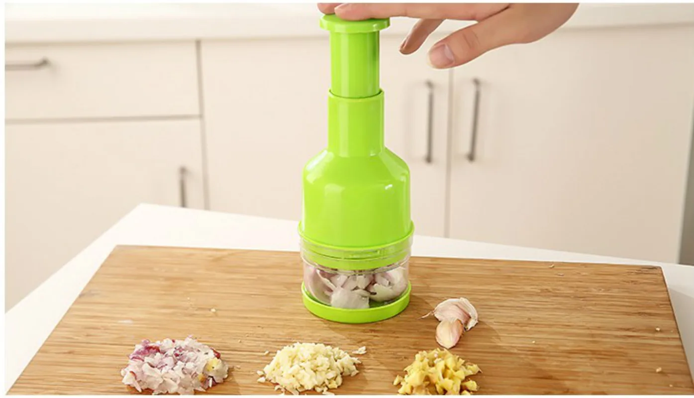Hand Press Type Shredder Cutting Onions Garlic Ginger Device Mash Vegetable Shredder Garlic