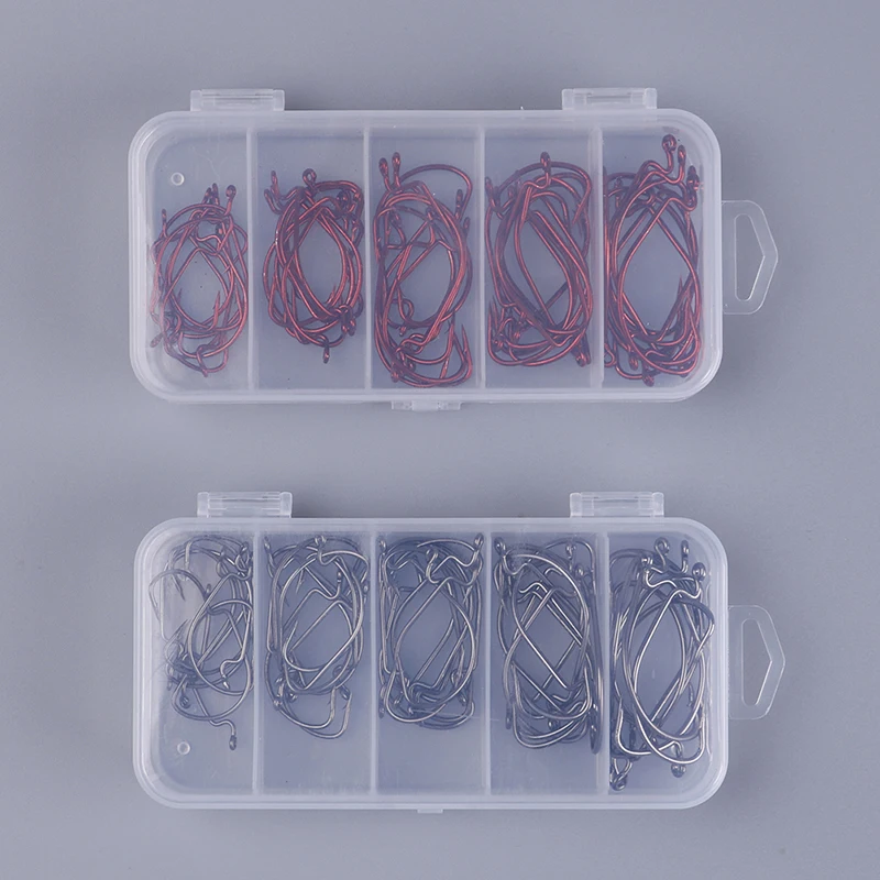 

2#1#1/0#2/0#3/0# sea Fishing box mustad offset hook carp snap fishing big hooks tackles 50pcs/lot