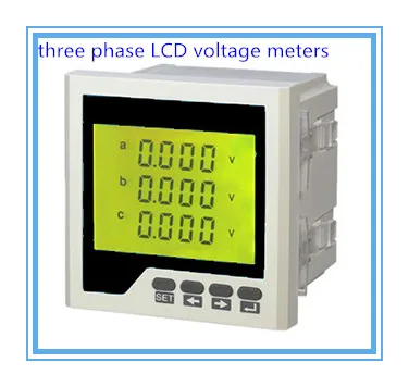 

Three phase digital voltage meter LCD AC/DC voltage meter,voltmeter, voltage panel meters,high precision,free shipping