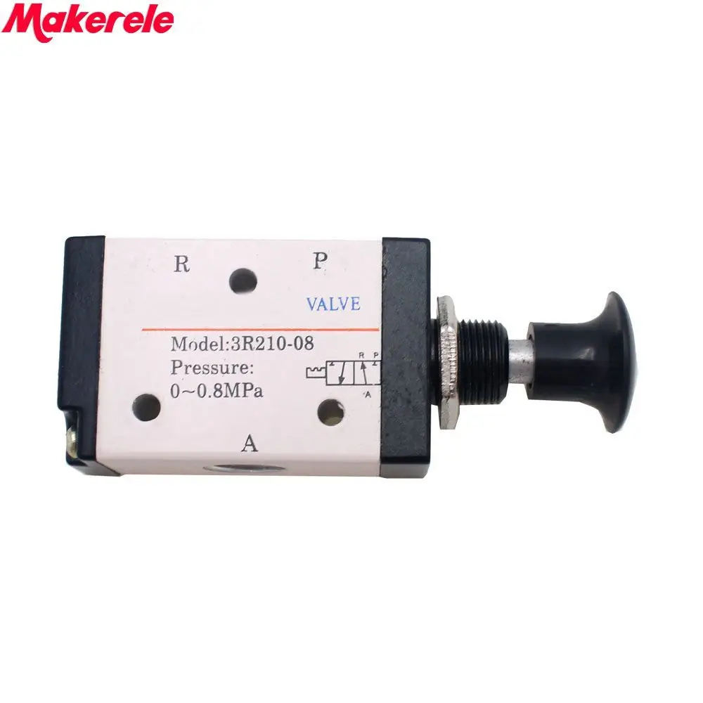 

Free Shipping 3R210-08 G1/4" Three Way Two Position Manual Hand Pull Valve Makerele