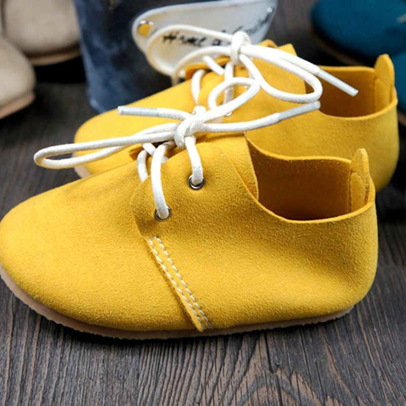 Карамельный цвет обувь для девочек мягкие весенние кожаные туфли принцессы обувь для девочек детей резиновые кроссовки детские сапоги повседневная обувь - Цвет: Цвет: желтый