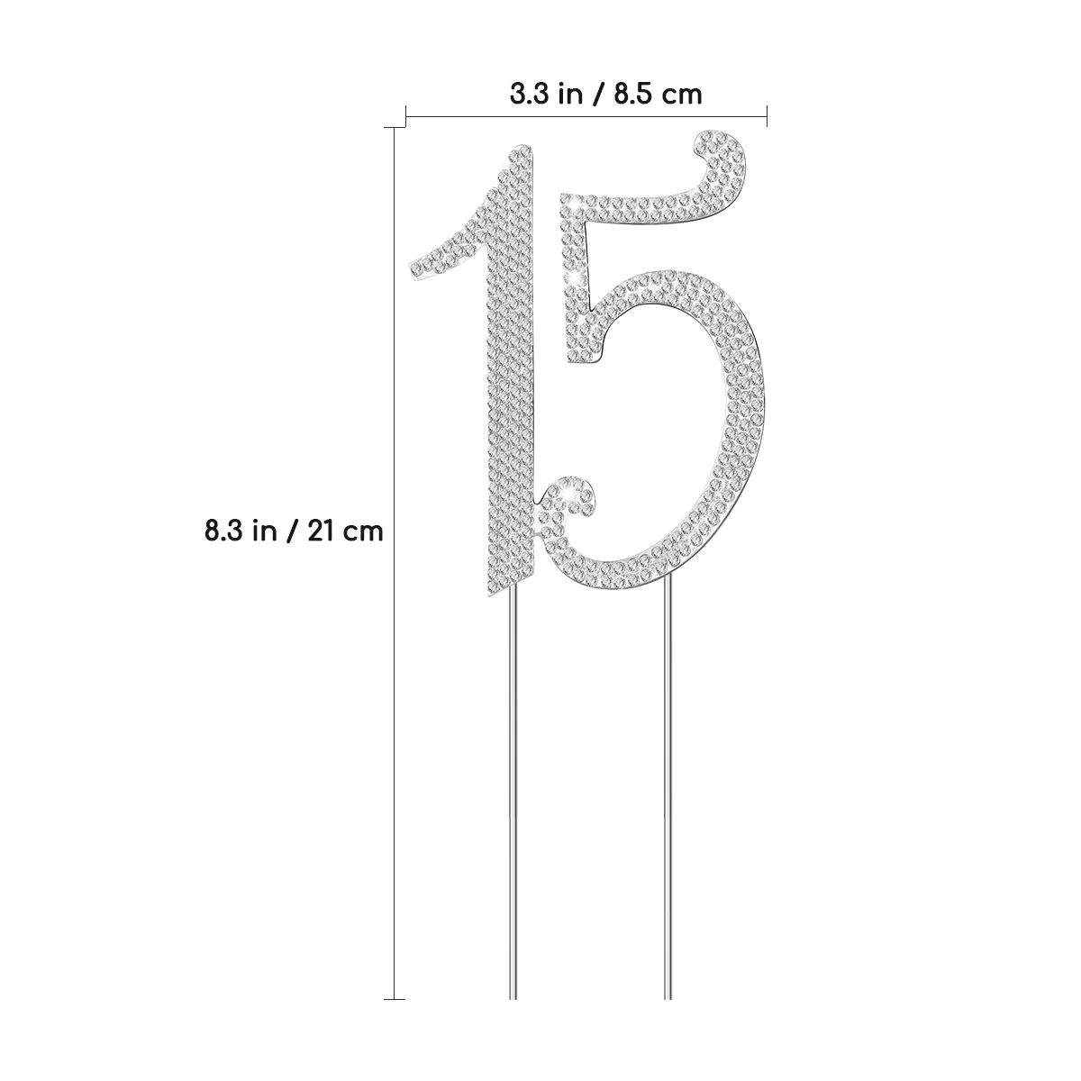 OULII 1 шт. 15 Топпер для торта количество милые Стразы вставки для торта Декор пищевые топперы для детей
