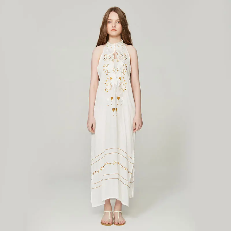 

Летнее богемное платье с вышивкой, в этническом стиле