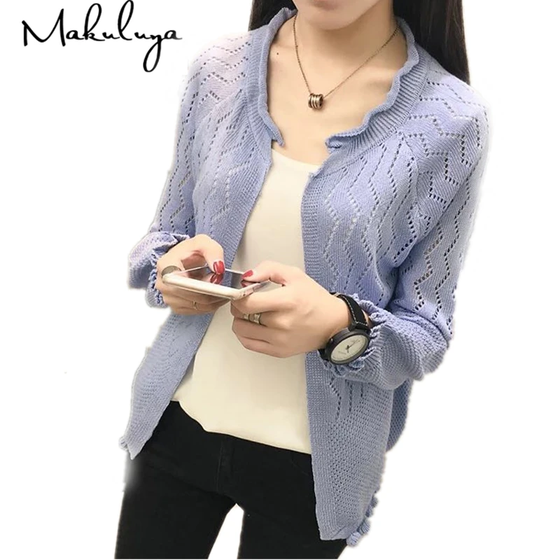 

Spring autumn women solid color Sweater female outerwear short sweater lady style long sleeve Knitting Cardigan coat QW
