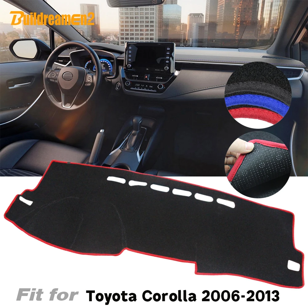  For Toyota Corolla E140/E150 2006-2013 Car Dashboard Avoid Light Pad Instrument Platform Desk Cover