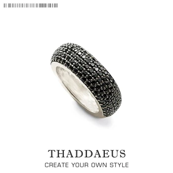 

Black Pave Cocktail Ring,Europe Style Glam Fashion Good Jewerly For Men & Women,2017 Gift In 925 Sterling Silver,Super Deals