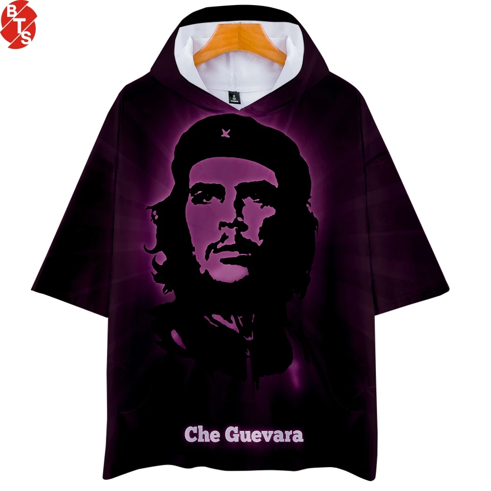 Футболка Che Guevara с капюшоном для мужчин и женщин Повседневная стильная футболка