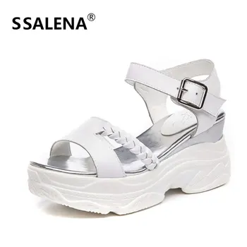 

Women Summer Thick Bottom Fashion Sandals Female Classic Buckle Strap Wedges Shoes Ladies Platform Open Toe Shoes AA60596