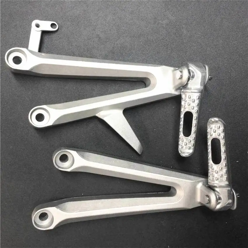 Серебро для Honda CBR1000RR 2004 2005 2006 2007 сзади пассажирских подножки для ног кронштейн