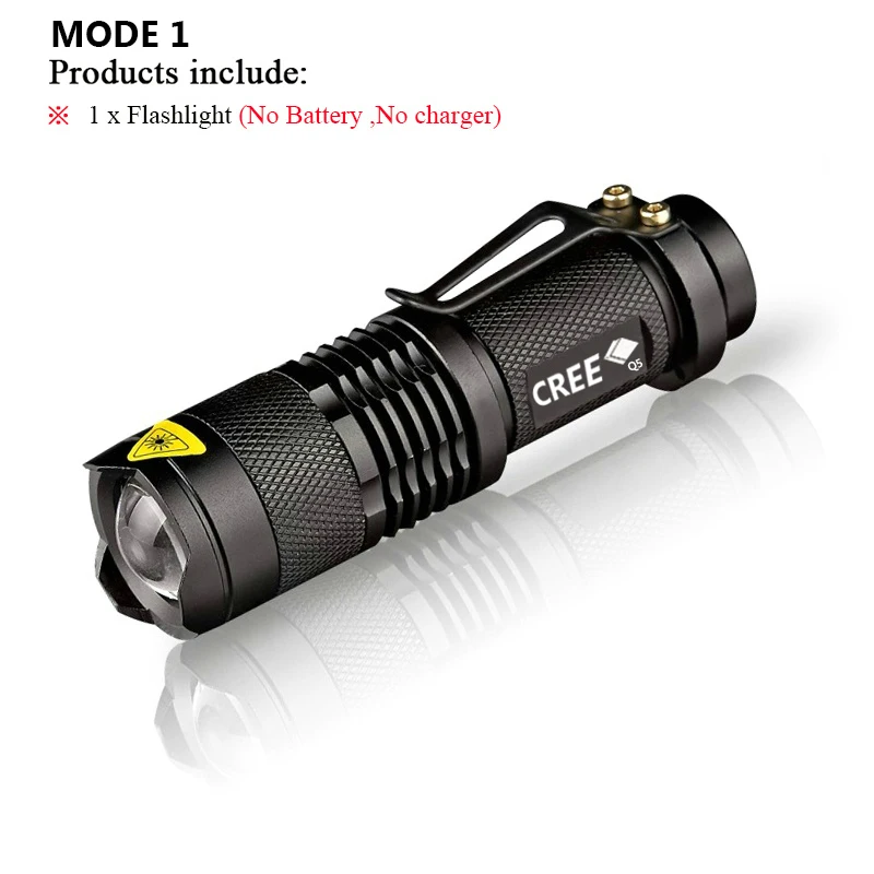 Мини-светильник-ручка cree xml t6 l2 q5 zoom flash светильник led lanterna Водонепроницаемый фонарь ues 18650 или 14500 светильник с перезаряжаемой батареей - Испускаемый цвет: MODE 1