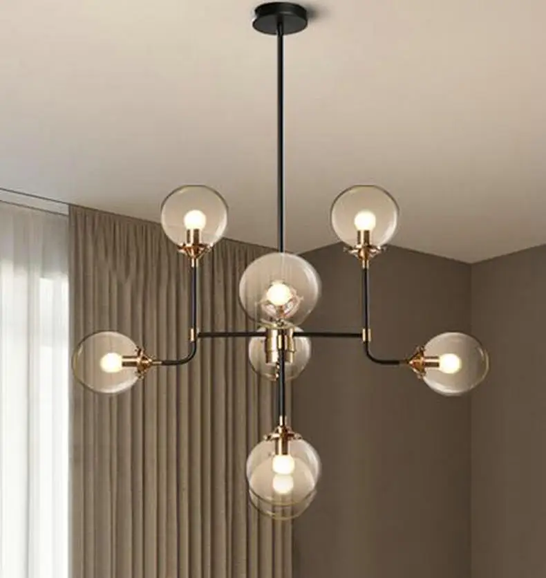Nordic Minimalist Modern Industrial Style Chandelier Magic Bean Glass Photo Inspiration