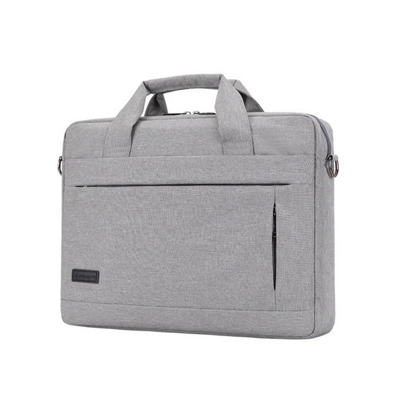 Портфель большой емкости, сумка для ноутбука, сумка для ноутбука для мужчин и женщин, дорожная деловая сумка для 14, 15,6 дюймов, Macbook Pro, чехол для ПК - Цвет: light grey 14inch