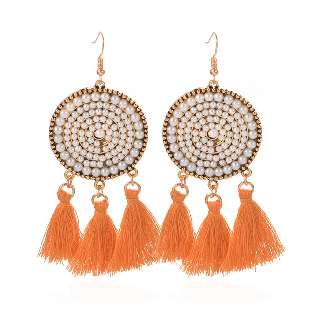 Vintage Bohemian Tassel Ear Hoop Drop Dangle Women Earrings Party
