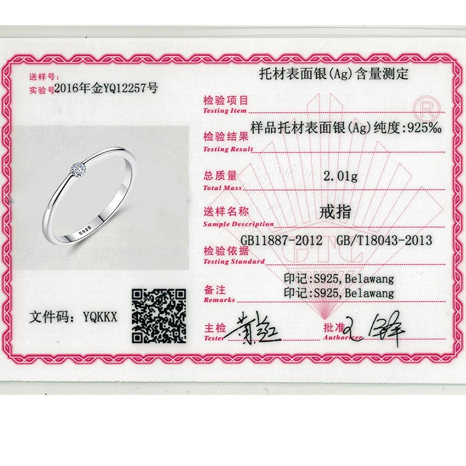 ELESHE Luxury Brand 925 Sterling Silver Rings with Crystal for Women Engagement Wedding Ring Silver Jewelry