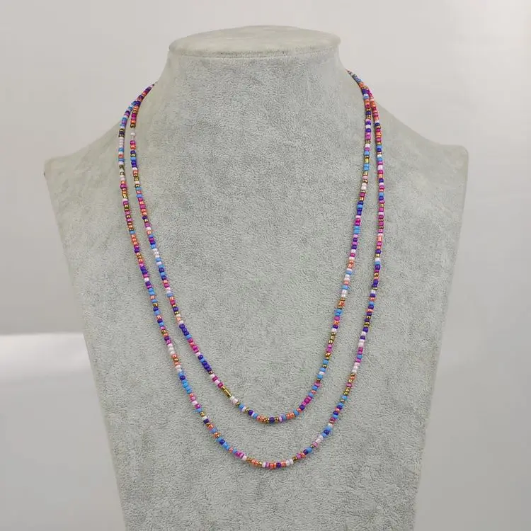 New Bohemian Colorful Beads Necklace 