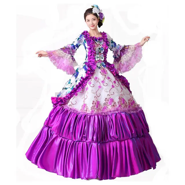 purple rococo dress