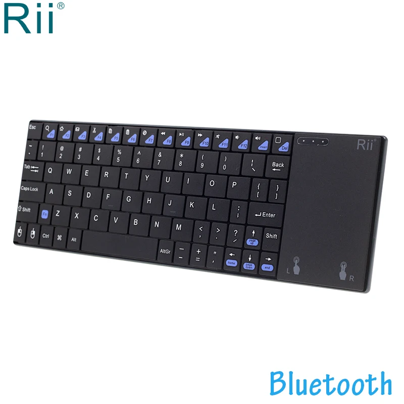 Оригинальная Беспроводная Bluetooth мини клавиатура Rii i12 с многофункциональной